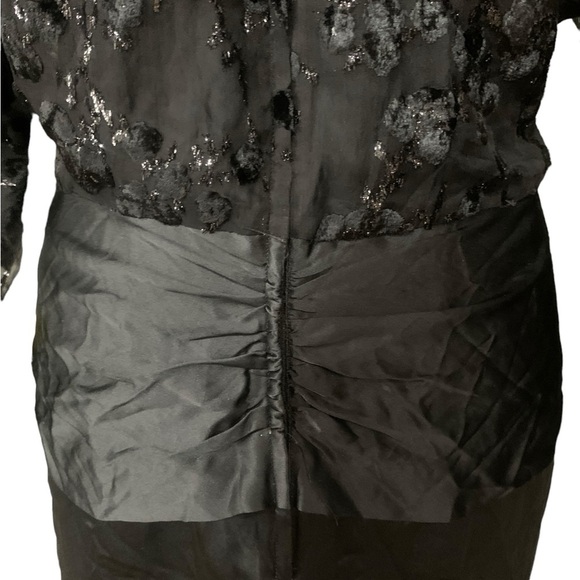 Vintage Saint Romei Black 100% pure Silk NWT  dress size 12 - Picture 7 of 9